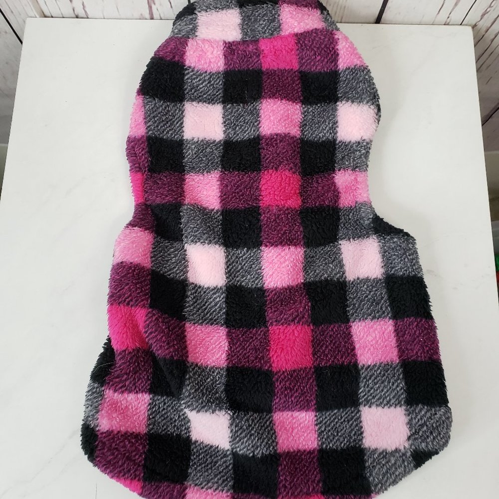Dog Sweater Vest Size Large Plaid Purple